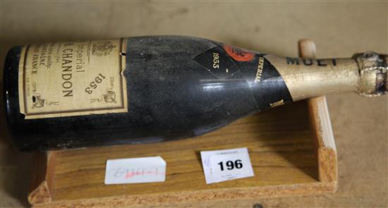 One bottle of Moet and Chandon dry Imperial champagne 1953(-)